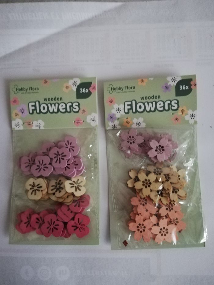 Fleurs en bois pour déco