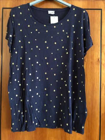 T-shirt marine étoiles 40 neuf avec étiquette