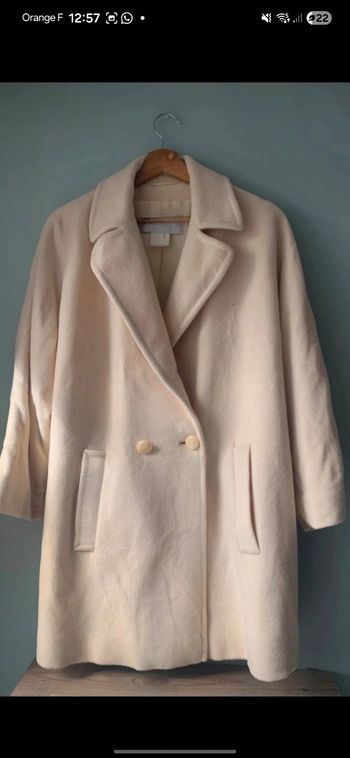 Manteau Vintage Crème Oversize - Style "Old Money"