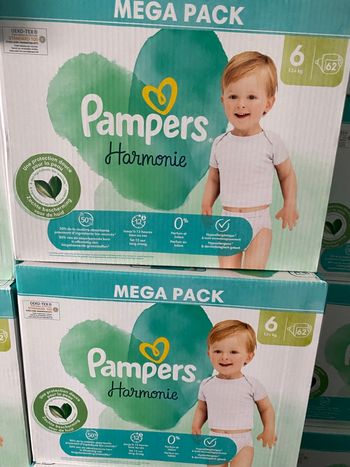 Deux carton Pampers harmonie taille 6 