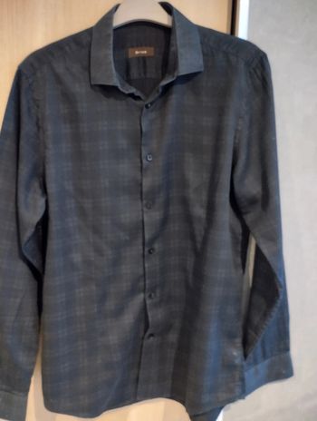 Chemise longues manches à carreaux noire