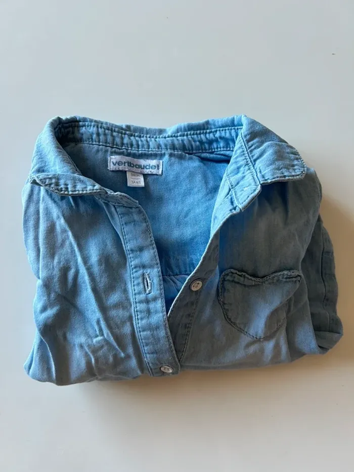 Chemise jean fille - photo numéro 3