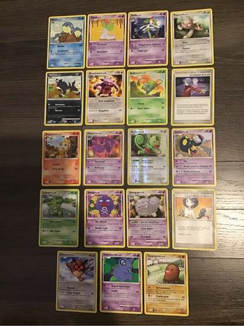 Lot 19 cartes Pokémon anciennes diamant perle platine vintage bulbizarre magireve rare