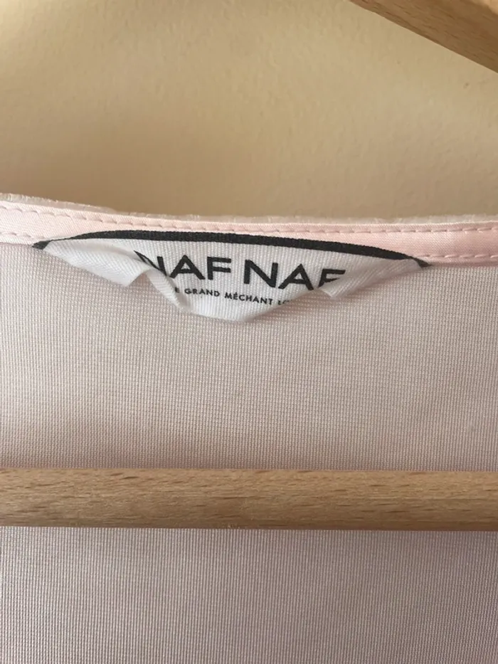 Top rose pale velours - photo numéro 2