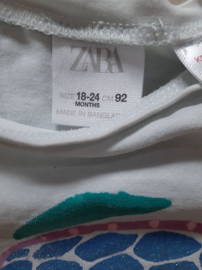 tee-shirt manches courtes fille - tortue - Zara - 2 ans - 92 cm - photo numéro 4
