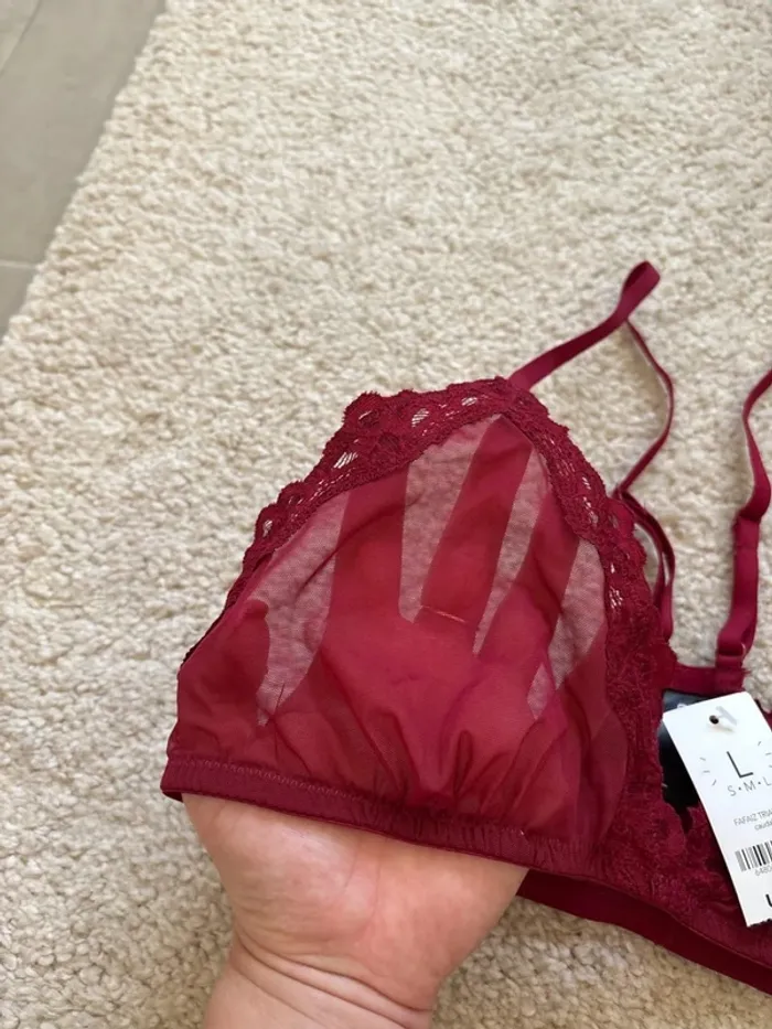 Bralette bordeaux undiz taille L - photo numéro 3