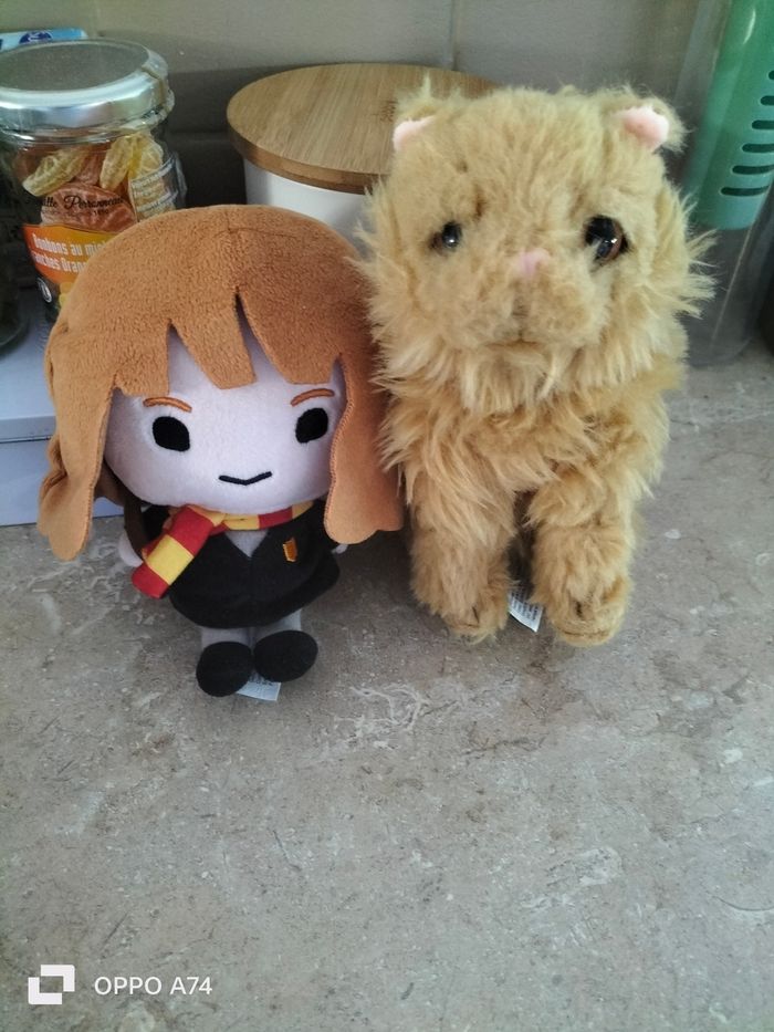 Harry Potter 🖤 Lot peluches Hermione et son chat