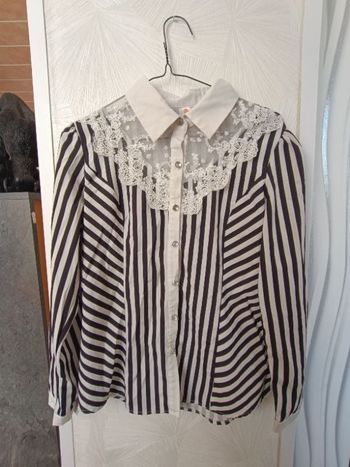 Chemise a rayures noir blanc