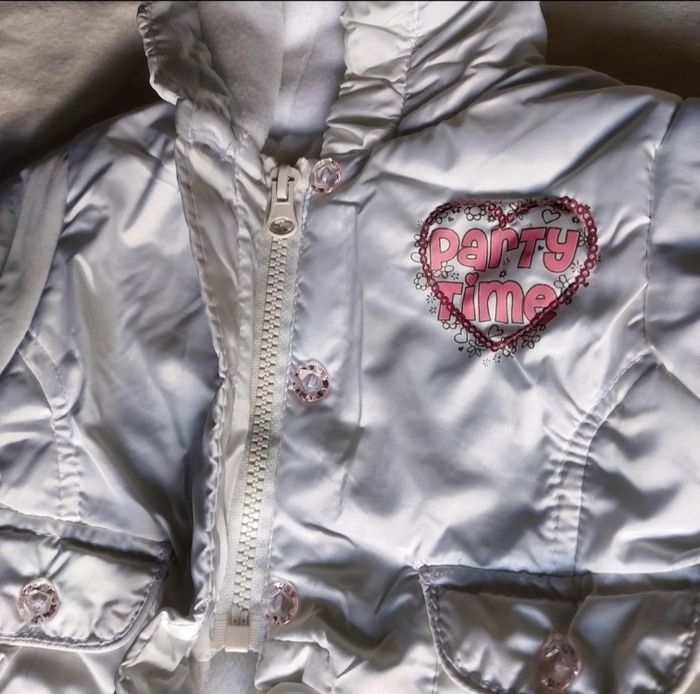 Manteau d'hiver blanc à capuche 6 mois - photo numéro 2