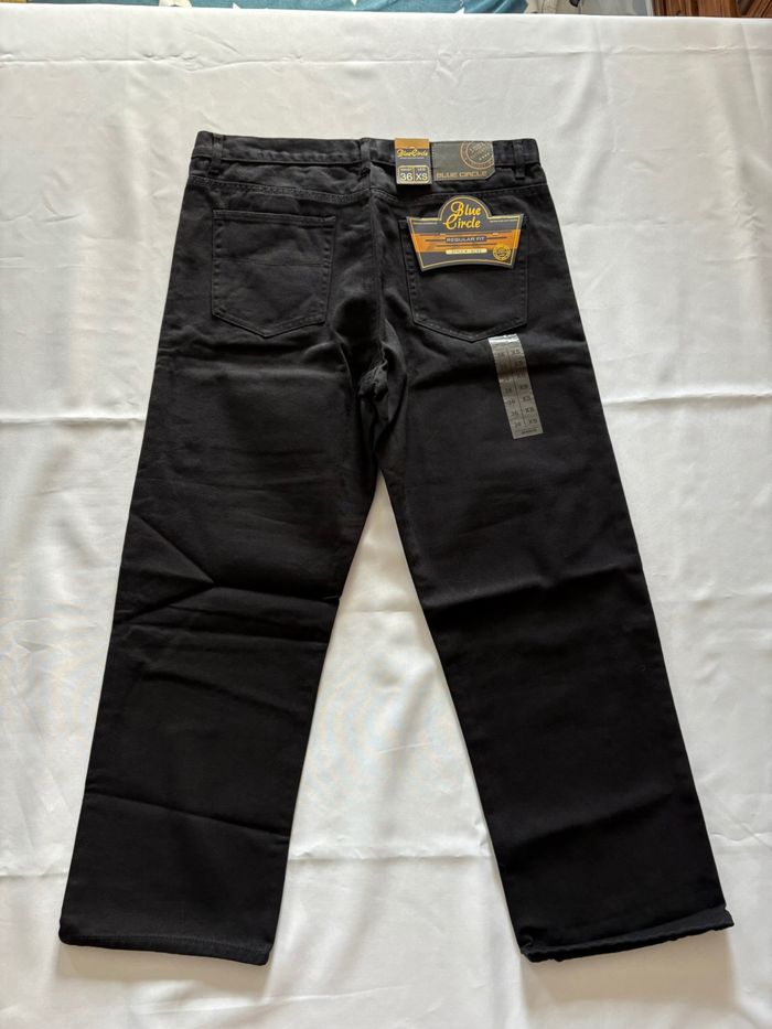 Jean noir coupe droite - Blue Circle - FR.46/3XL-W.36 - photo numéro 3