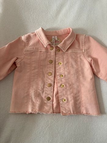 Veste en jean rose bébé fille taille 6mois