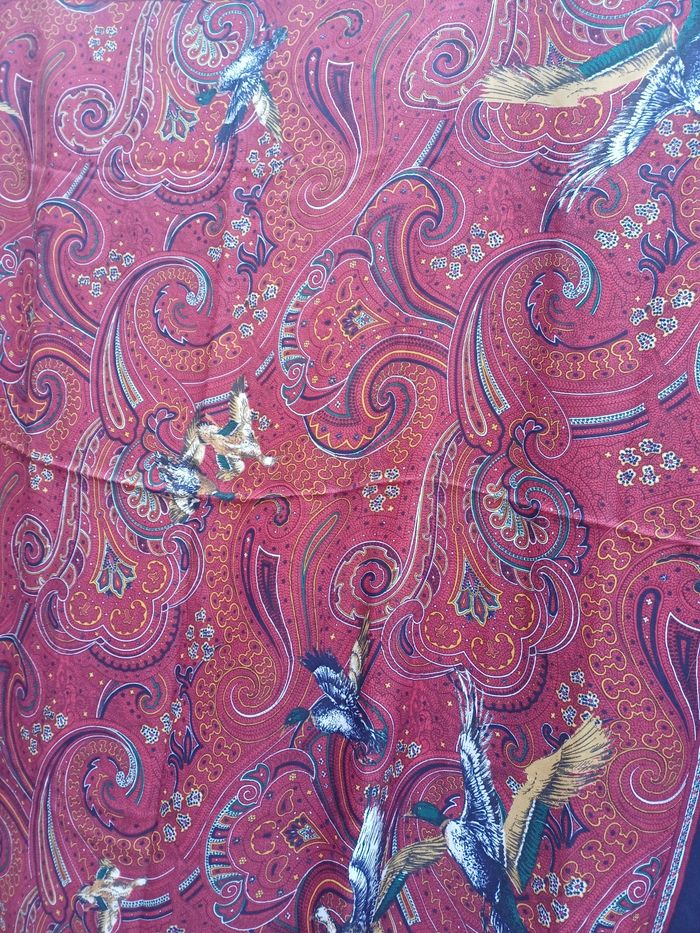 Grand foulard carré motifs canard Laura Mori - photo numéro 6