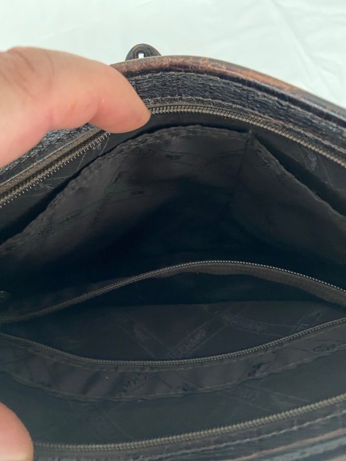 Sac longchamp vintage croco embossé - photo numéro 4