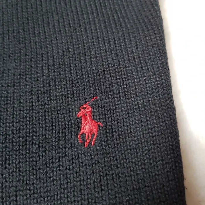 Pull Camionneur half demi zip Ralph Lauren XXL Noir - photo numéro 7