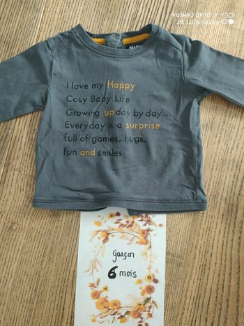 T-shirt manches longues 6 mois Kiabi