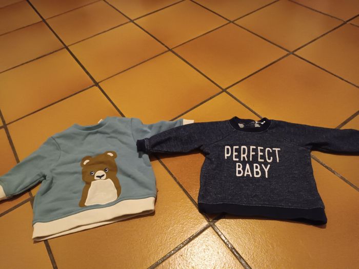 Lot de 2 sweat 6 mois - photo numéro 2