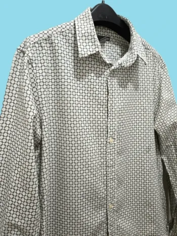 Chemise H&M blanc et noirs à motifs
