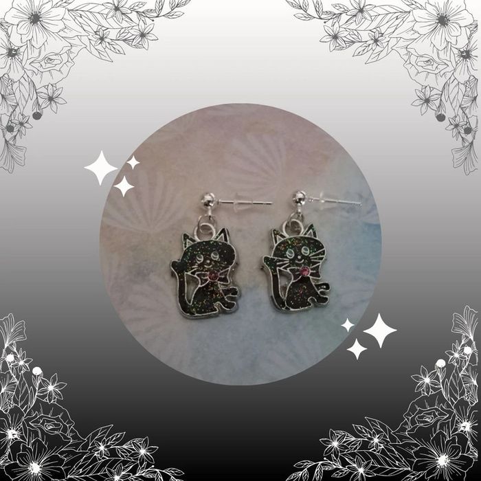 Boucle d'oreille chat