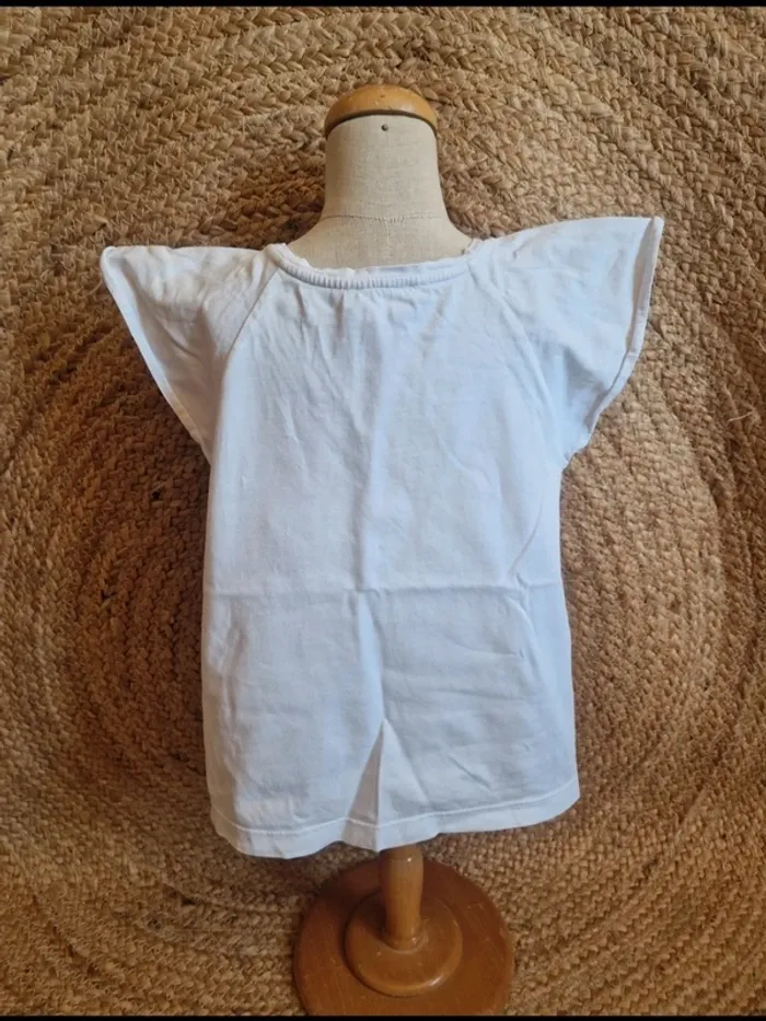 Jolie tee-shirt blanc motifs citron et orange fille jacadi 6 ans - photo numéro 4