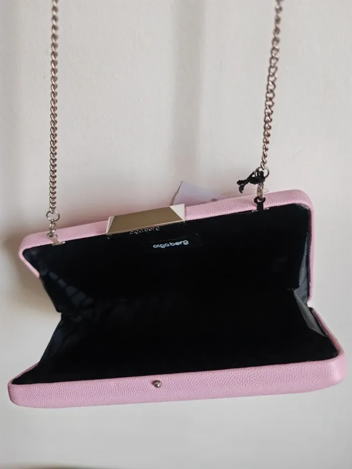 Sac à main rose type boîte Olga Berg - photo numéro 4