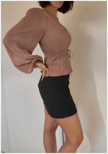 Cache cœur satiné bois de rose - Zara - taille S