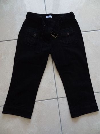 pantacourt velours noir Promod