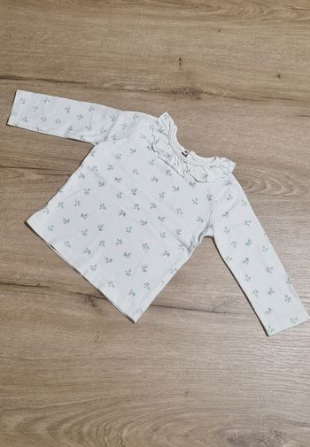 T-shirt ML à col 9-12 mois 🌸
