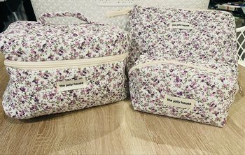 ✨ Lot de 3 trousses de toilette / maquillage fleuries – Neuves ✨