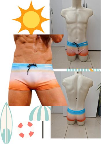Maillot De Bain Bleu Multicolore Taille M
