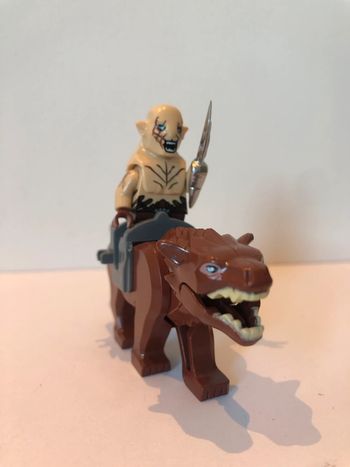 Figurine type lego Azog sur Warg. le seigneur des anneaux/Hobbit