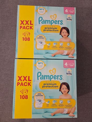 Lot couches pampers XXL premium taille 4
