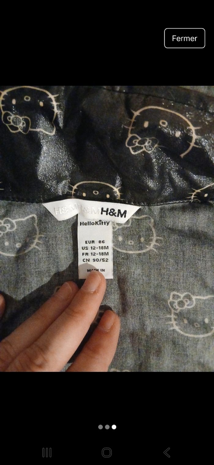 Parka/imperméable fille hello kitty - photo numéro 3