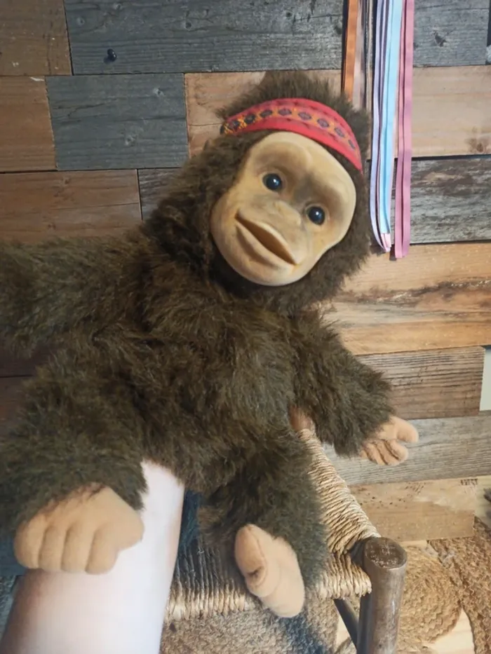 Peluche marionnette singe Hosung vintage tbe - photo numéro 6