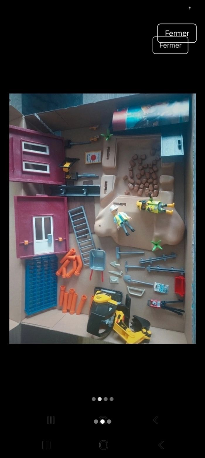 Pelleteuse et chantier playmobil - photo numéro 2