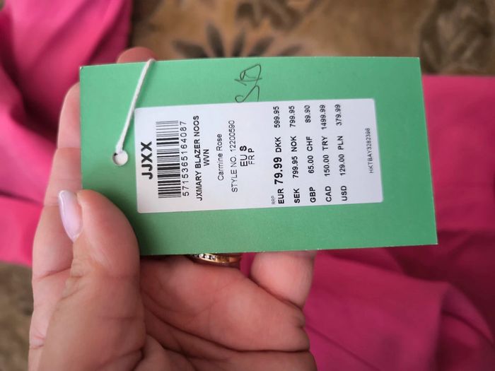 Veste JJXX rose vif – Neuve avec étiquette – Taille S - photo numéro 5