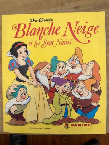 Livre Album Panini Complet stickers autocollants - Blanche Neige Walt Disney