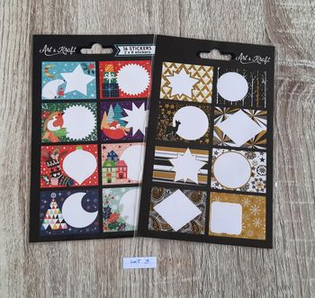 Lot de 2 paquets d'étiquettes cadeaux, lot 5