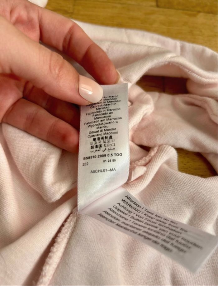lot neuf | gigoteuse 0-6m + pyjama 3m - Petit BATEAU rose pale 🌸 - photo numéro 4