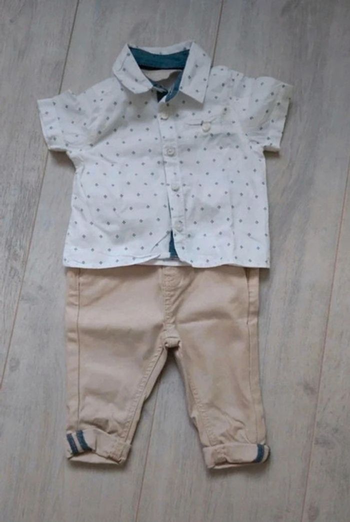Ensemble chemise+ pantalon neuf Primark 6 mois