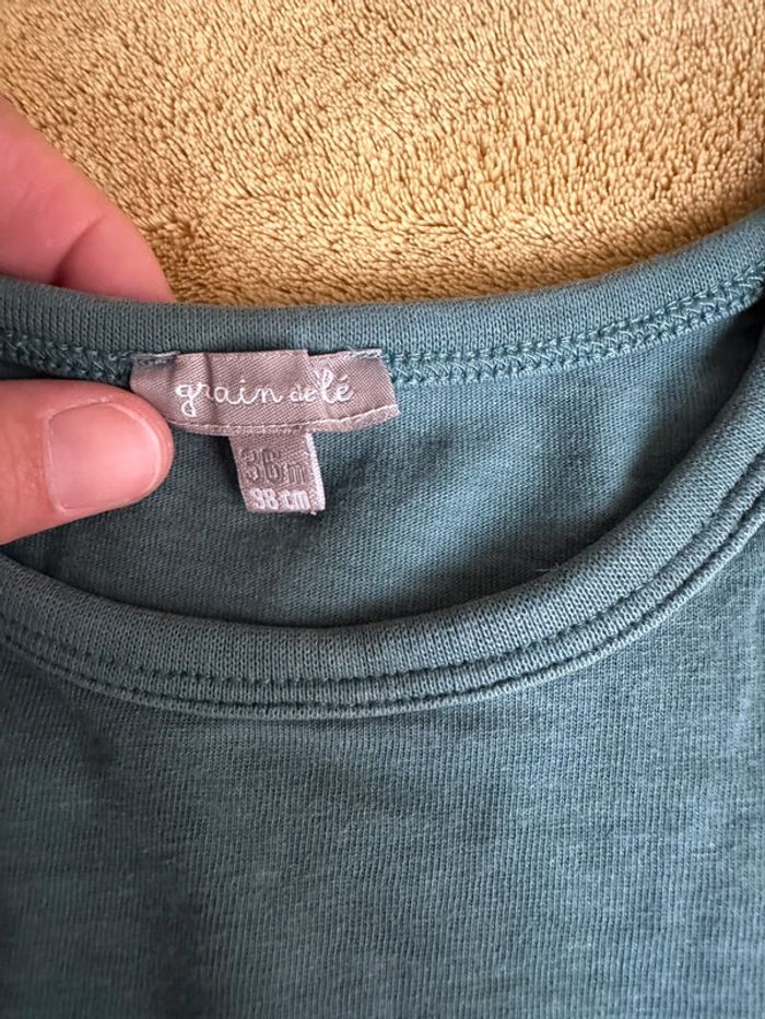 Teeshirt manches longues kaki 3 ans - photo numéro 3