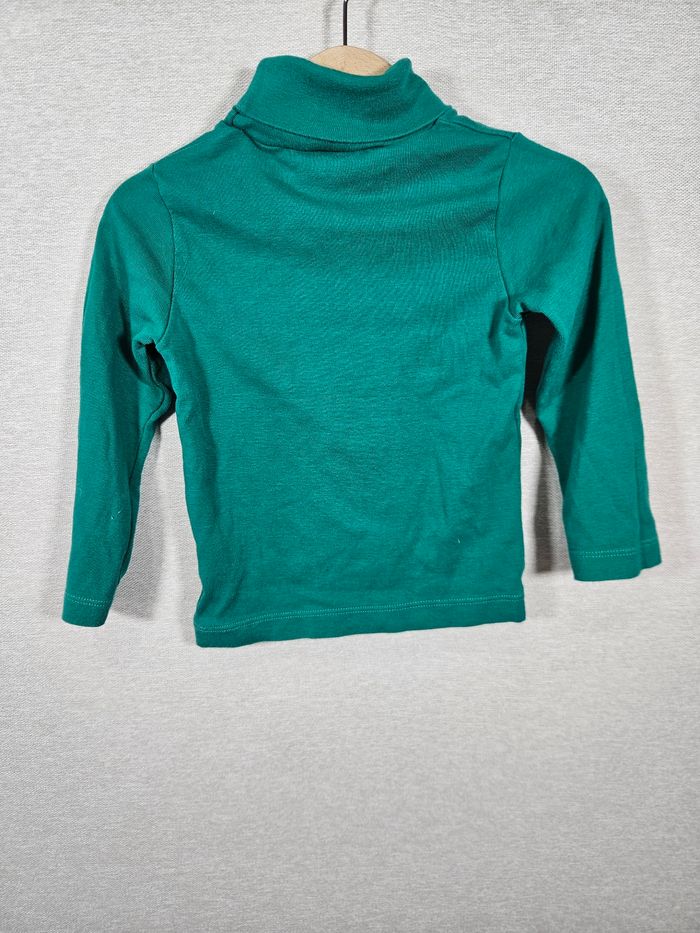 Sous-pull à col roulé  vert petit bateau 3 ans - photo numéro 5