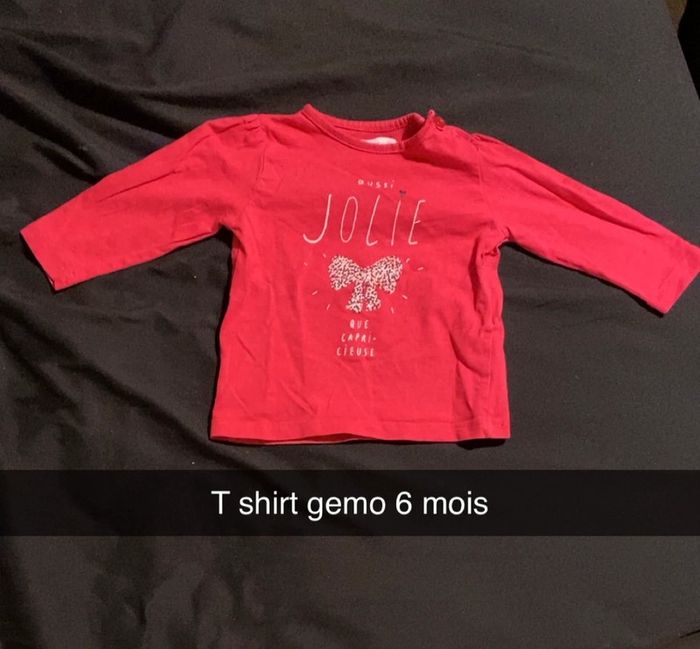 T shirt manche longue gemo 6 mois