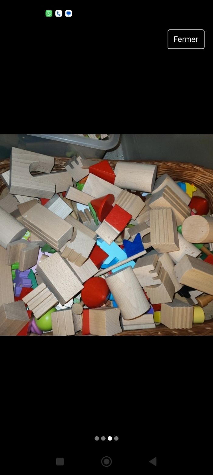 Lot de jouets en bois construction - photo numéro 2