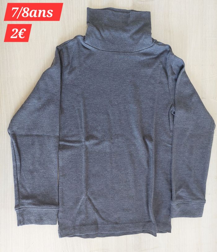 Sous pull gris garçon 7/8ans - photo numéro 4