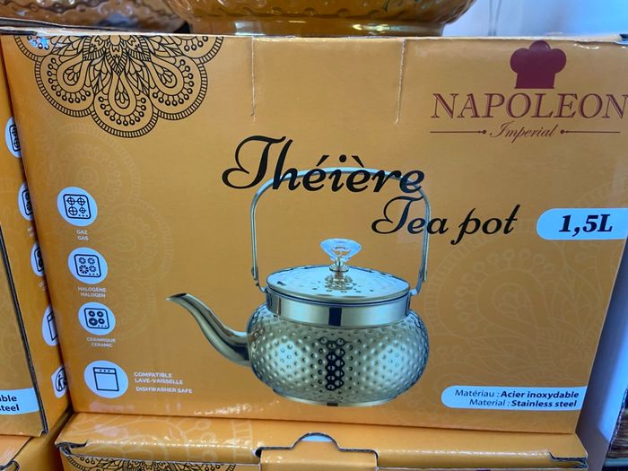 Théière Napoleon 1,5L inox neuf - photo numéro 2