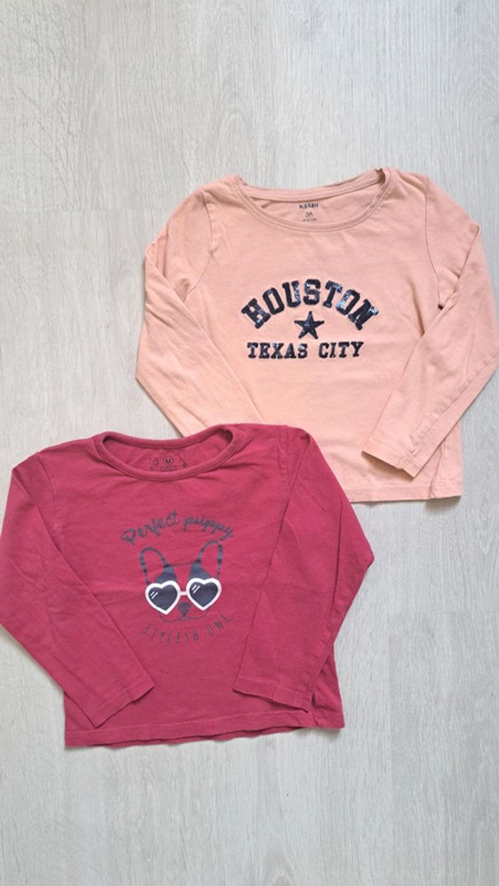 Lot 2 tee-shirts manches longues