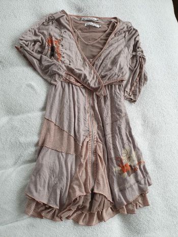 Robe beige et son bolero taille 2