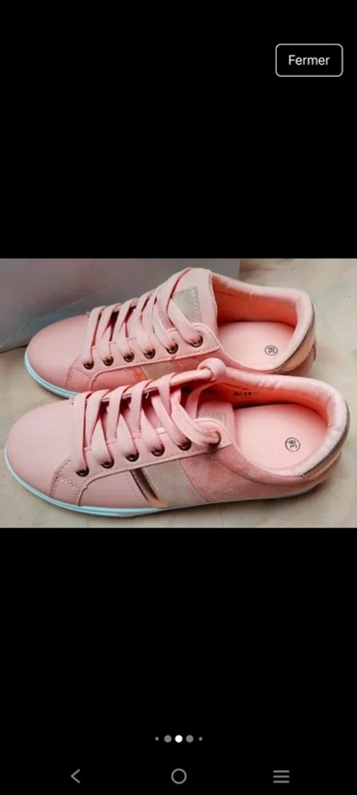 Jolies baskets chaussures sneakers femme pointure 38 - photo numéro 5