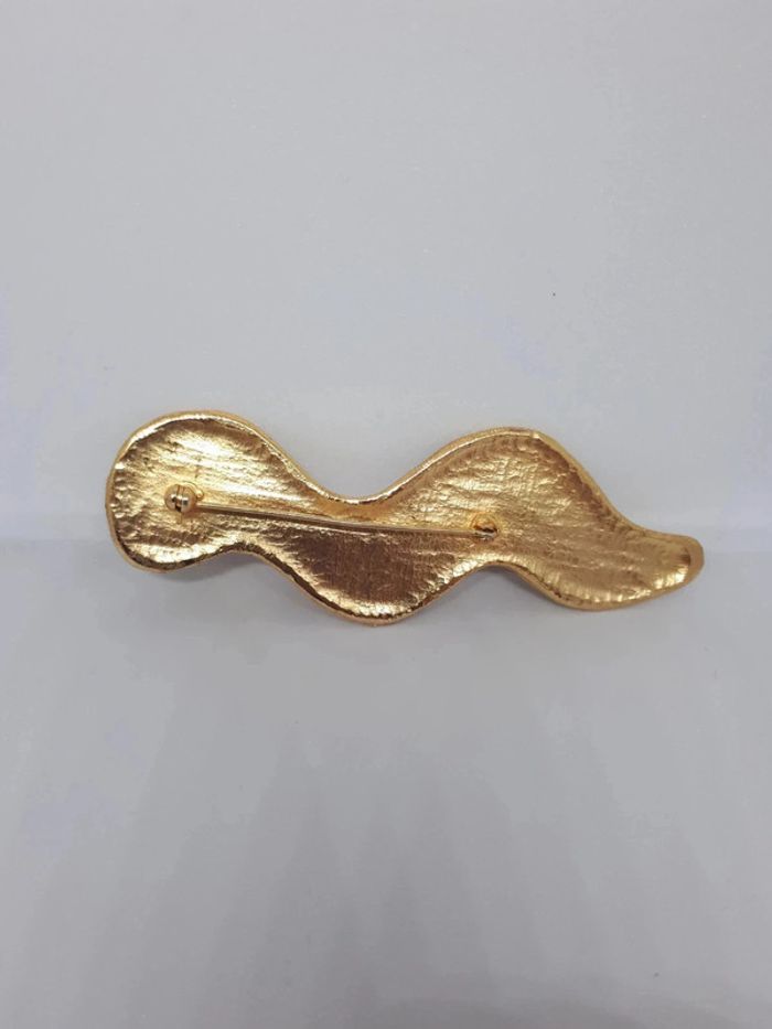 Très grand broche placé or vintage - photo numéro 5
