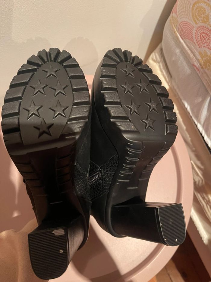 Bottines noires chic JustFab – Taille 41, parfaites pour les fêtes ! - photo numéro 3